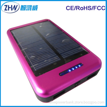 Solar Charging 12000mAh LED Mobile Power Bank